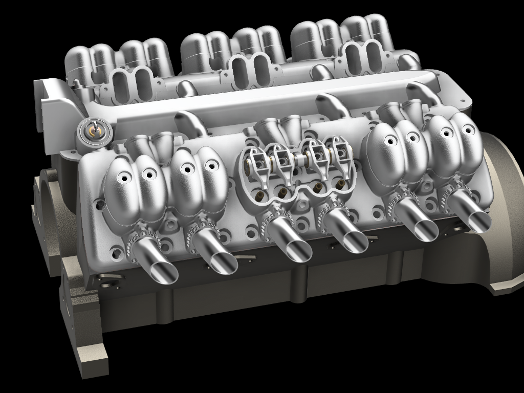 Zephyr V12 OHV head render