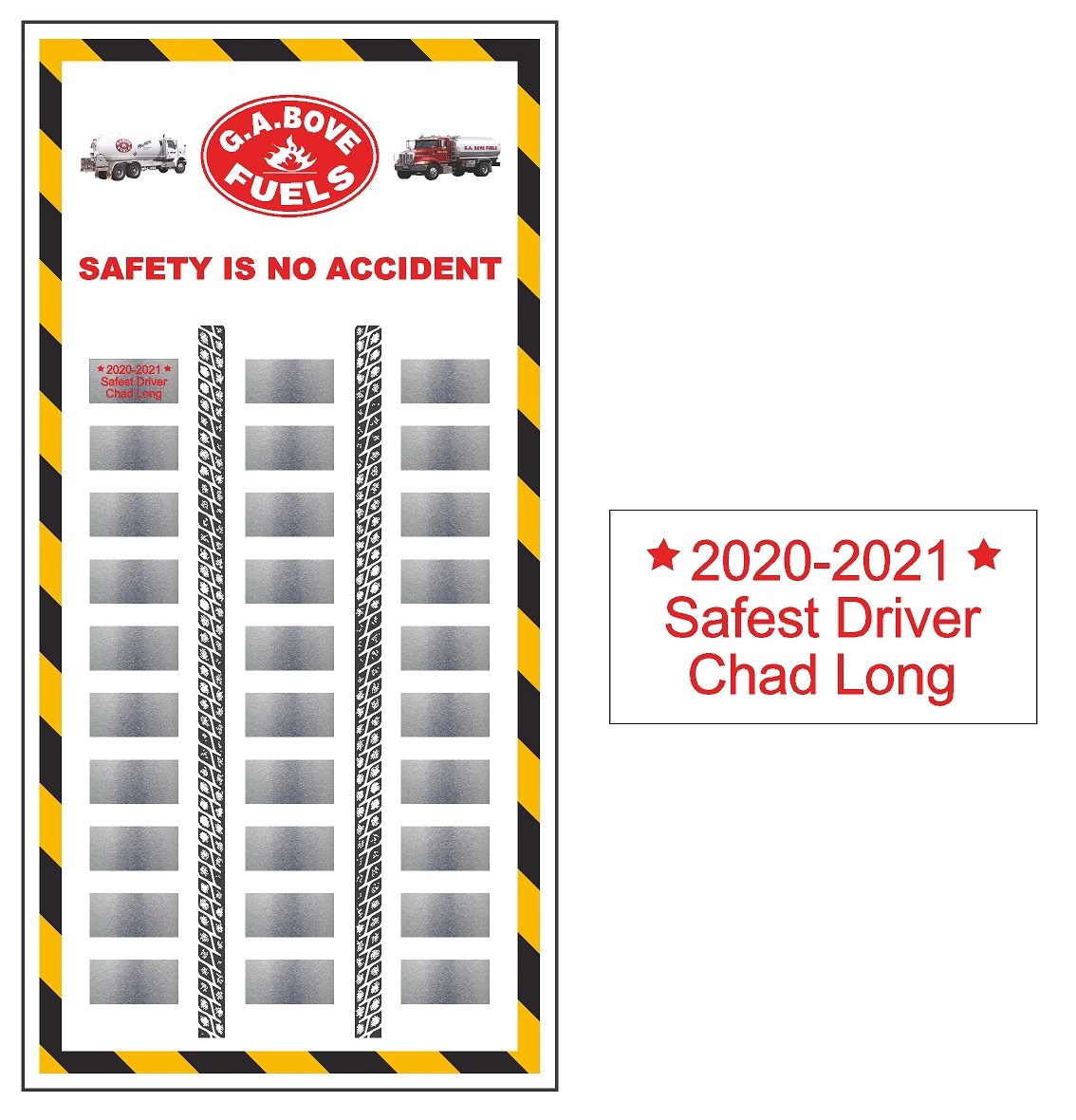 Wall Sign with Removable Plaques