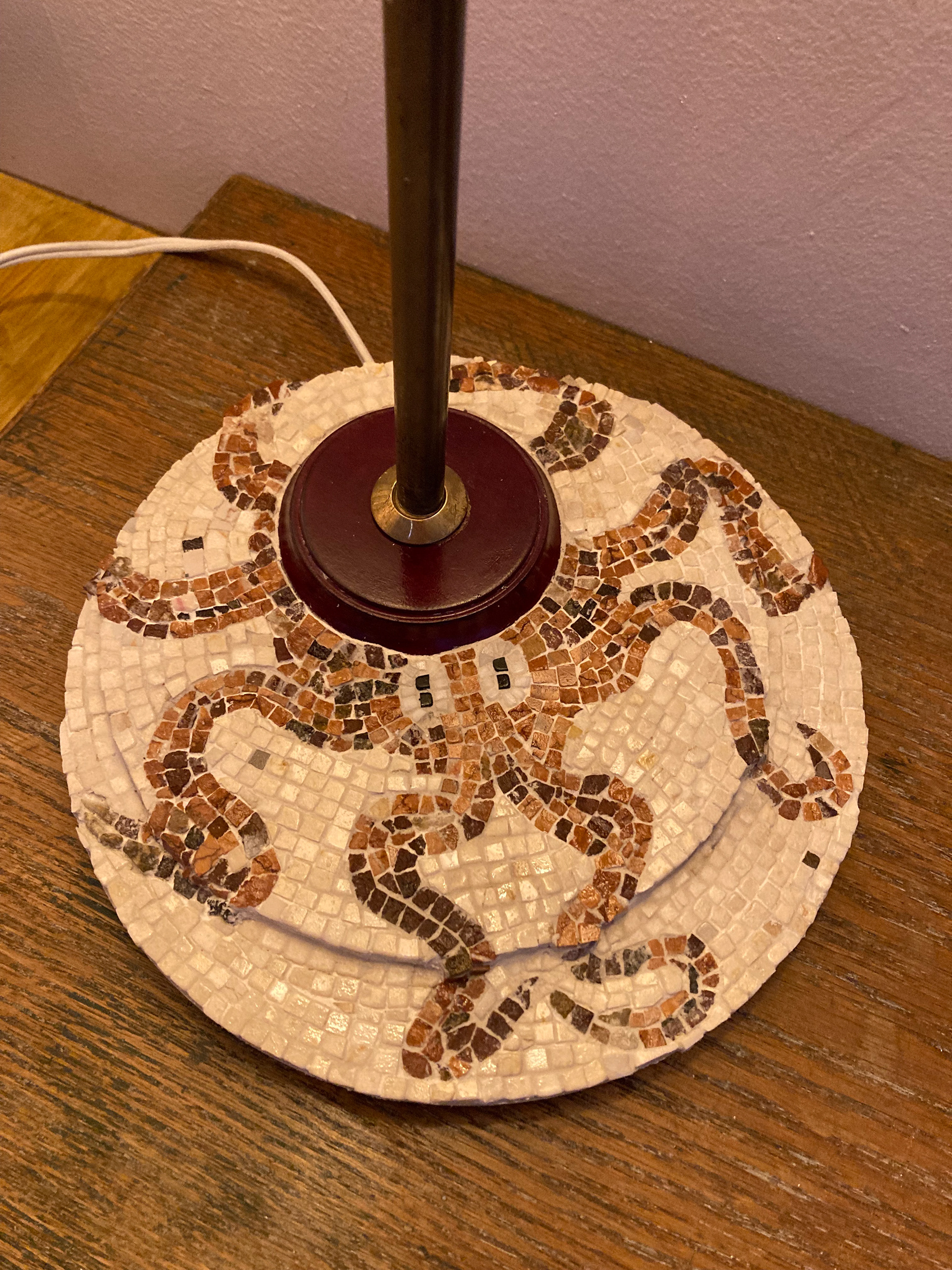 Pied de lampe pieuvre - marbre - ø210mm