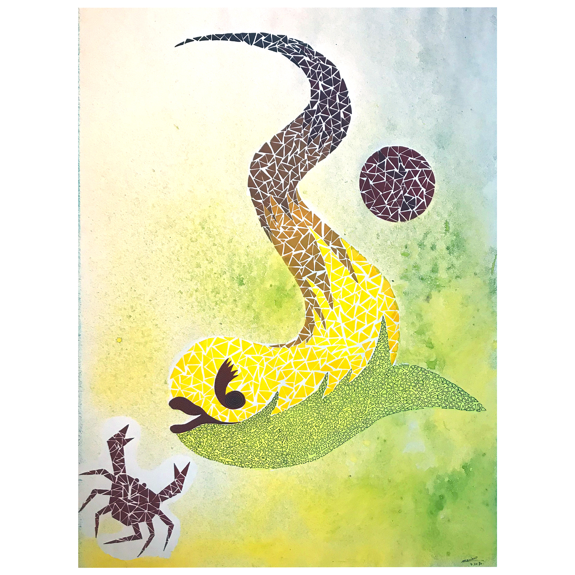 Marée basse. Gouache sur papier - 500x650mm
