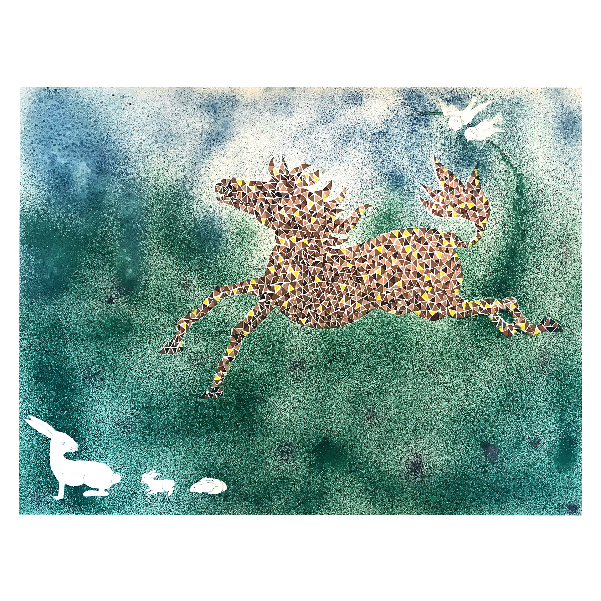 Vive la vie! Gouache sur papier - 500x650mm