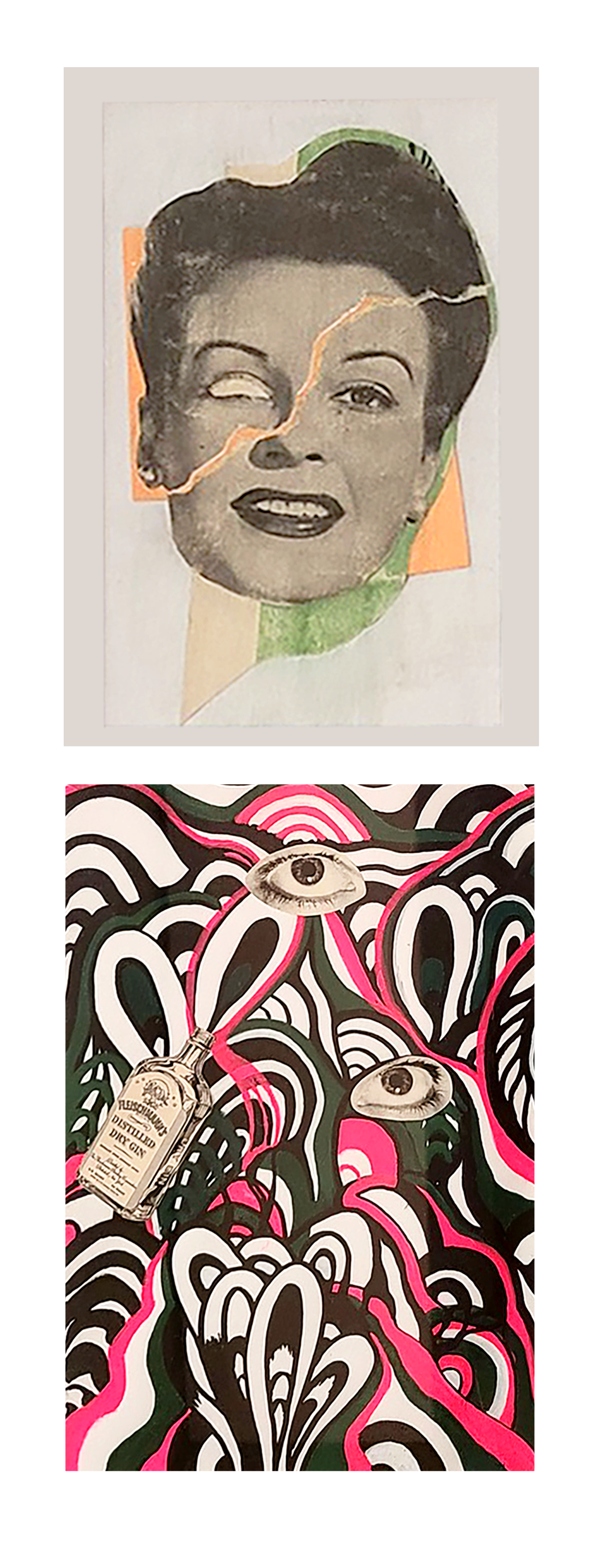 Doris and Into the Ether, Nick Jostes,	Collage, 2022