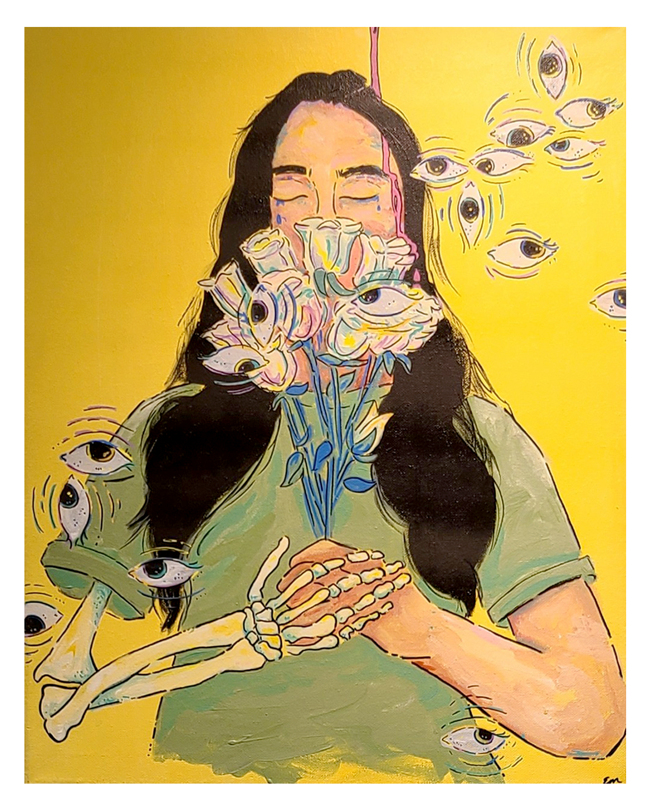 Your Grief is Everyone’s	Emily Baughman	Acrylic	2023 (Part of the Bright Greif Series)