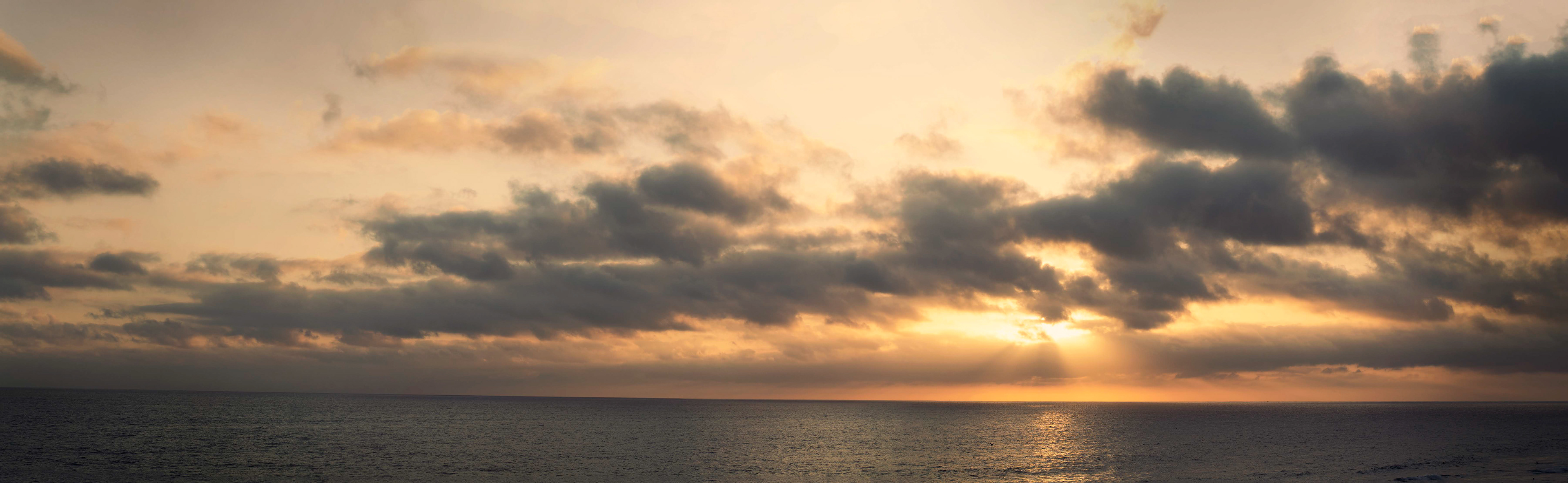 Panorama of Beach sunset