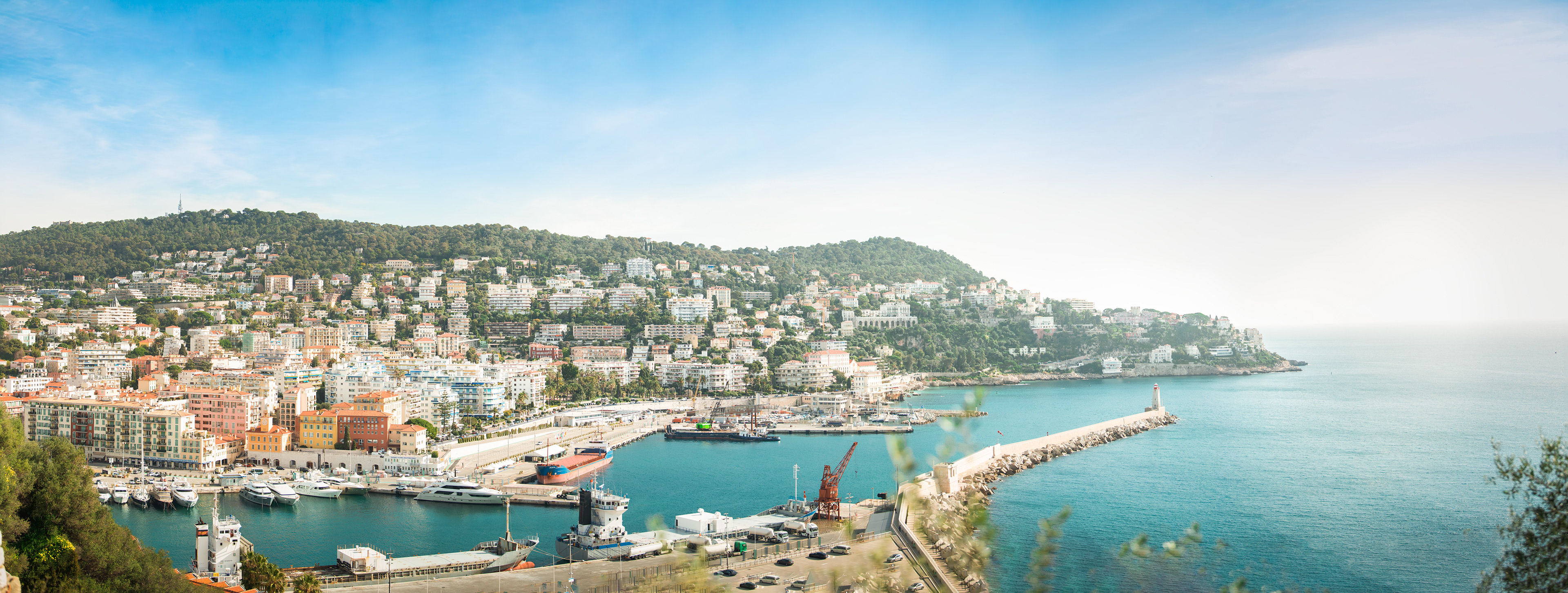 Panorama of the city of Nice, France