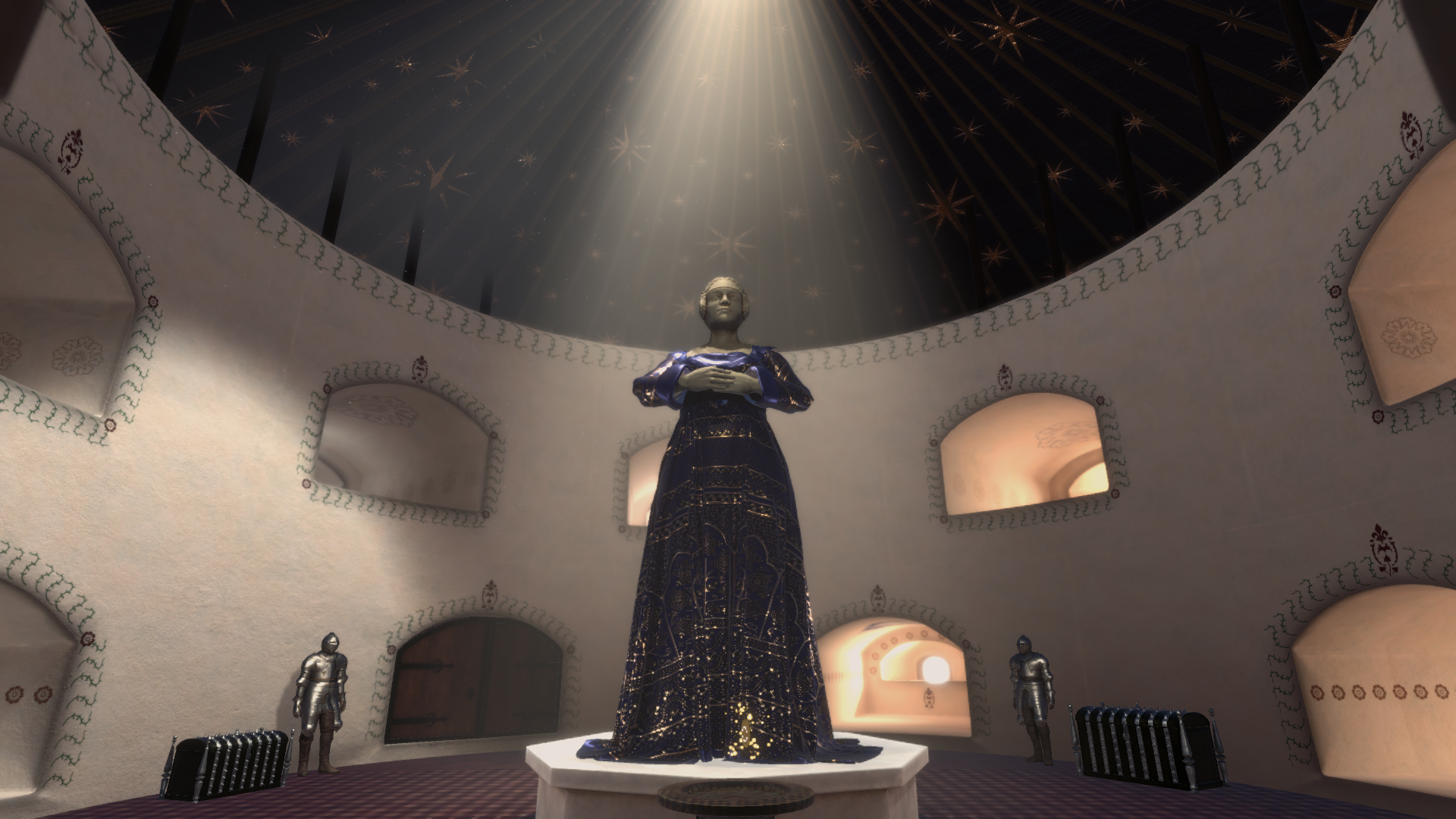 The Artillery Room and Ingeborg Tott statue that stands 7 meters tall