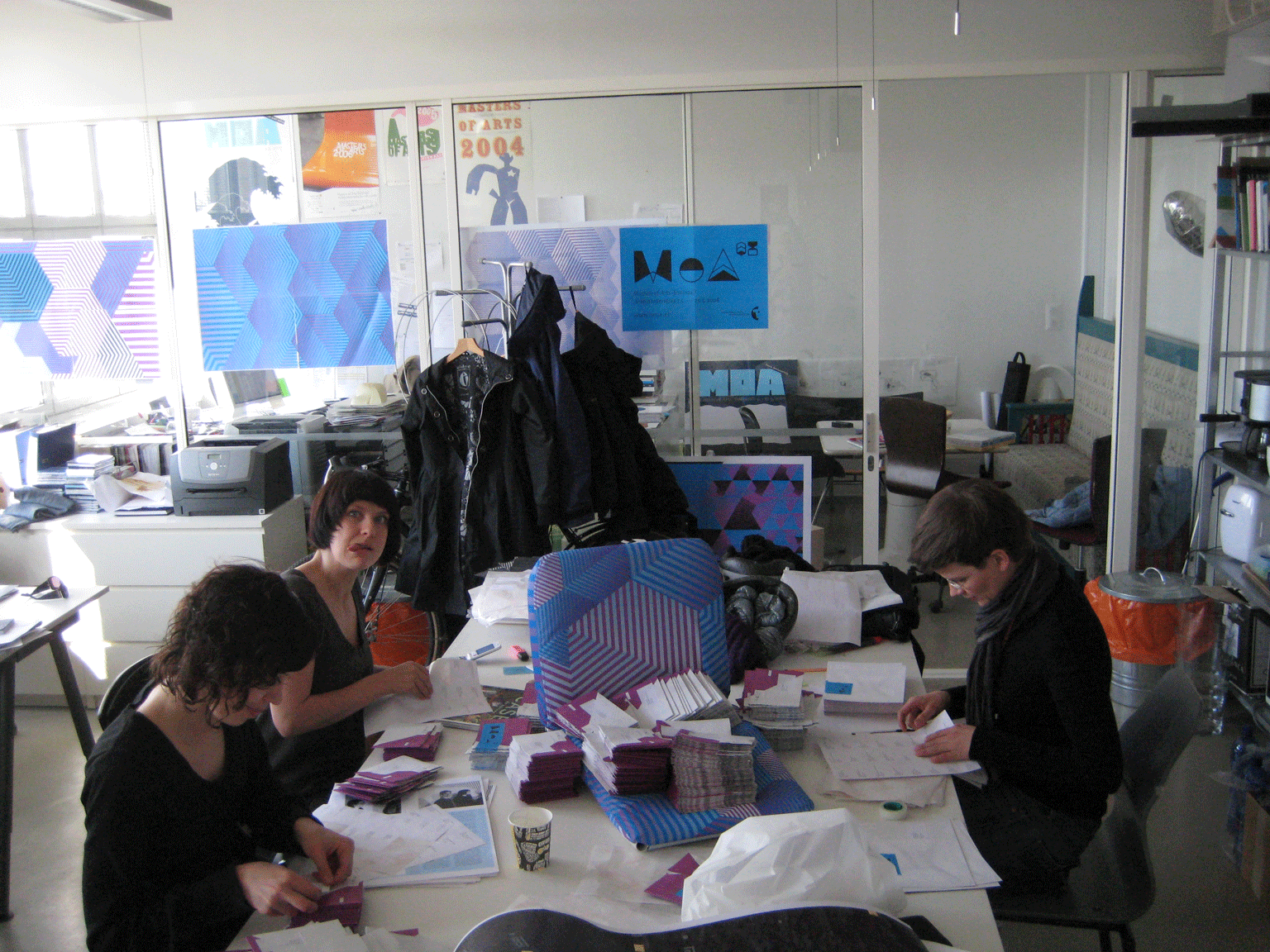 The exhibition being made