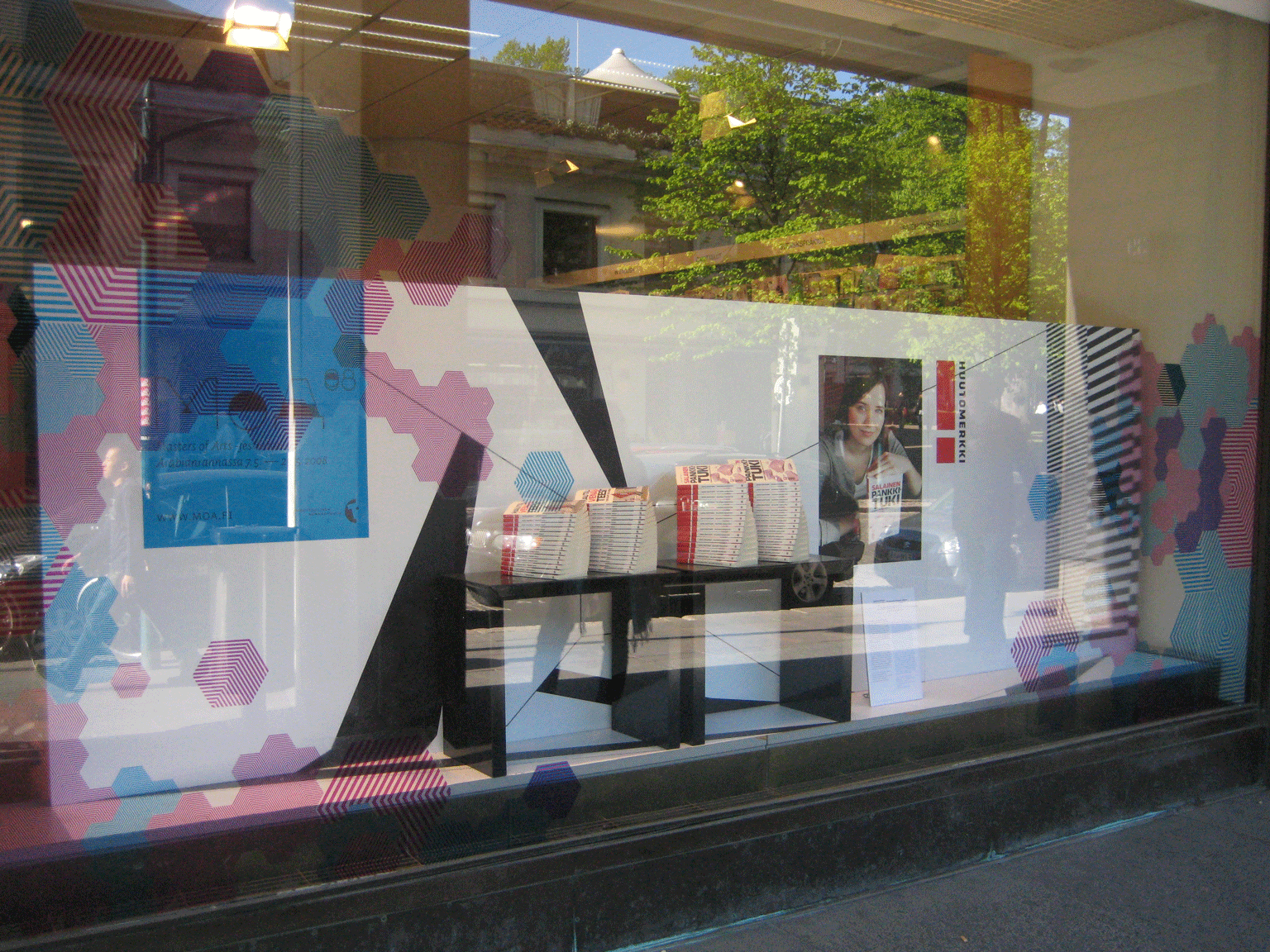 Book shop window in Esplanadi Helsinki
