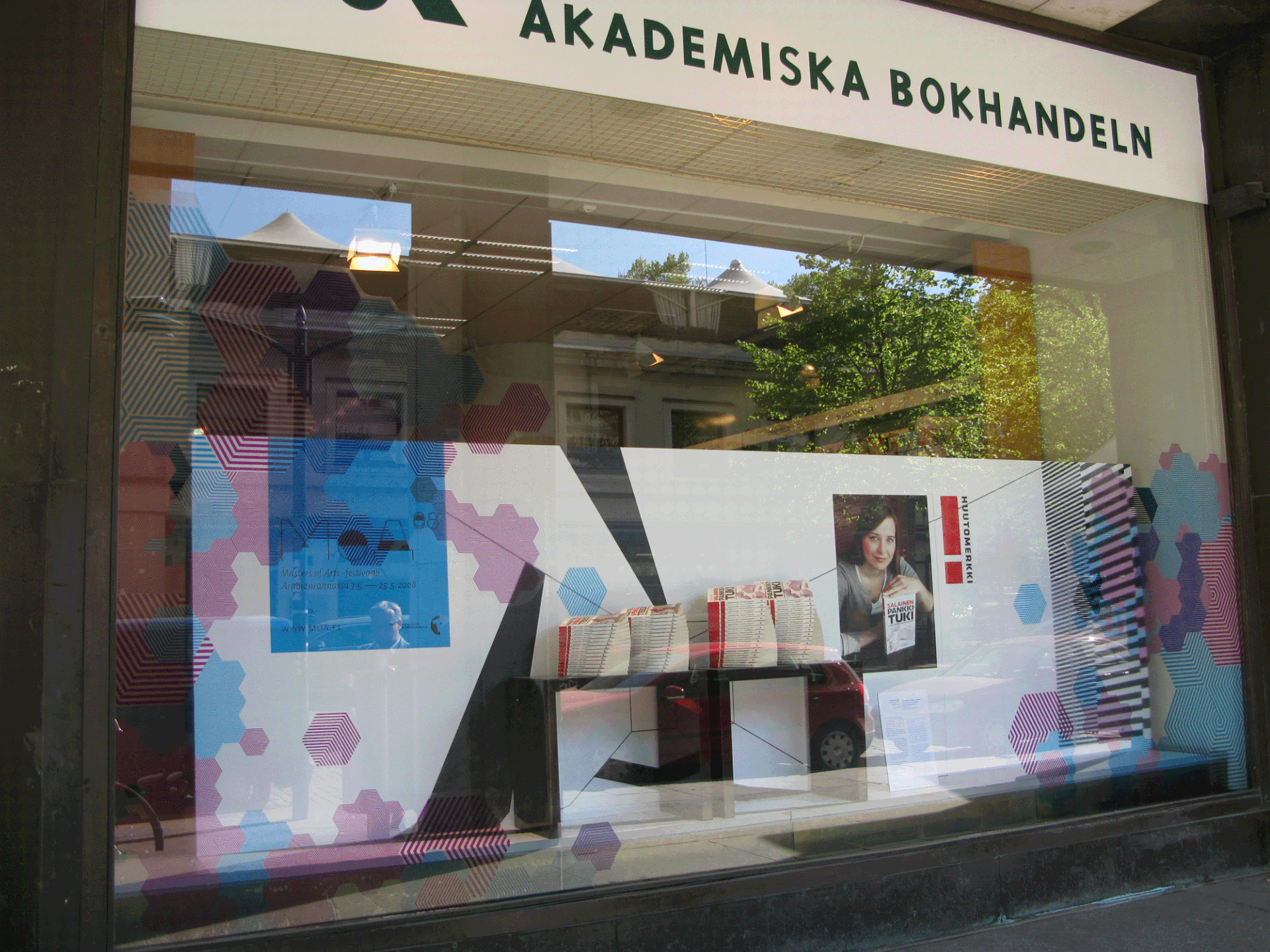 Book shop window in Esplanadi Helsinki