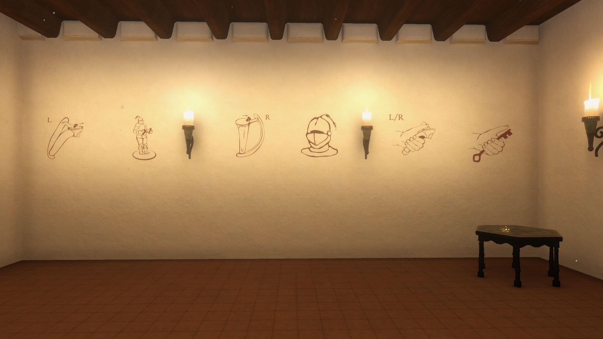 The Guard Room, where the player learns to use the controllers.
