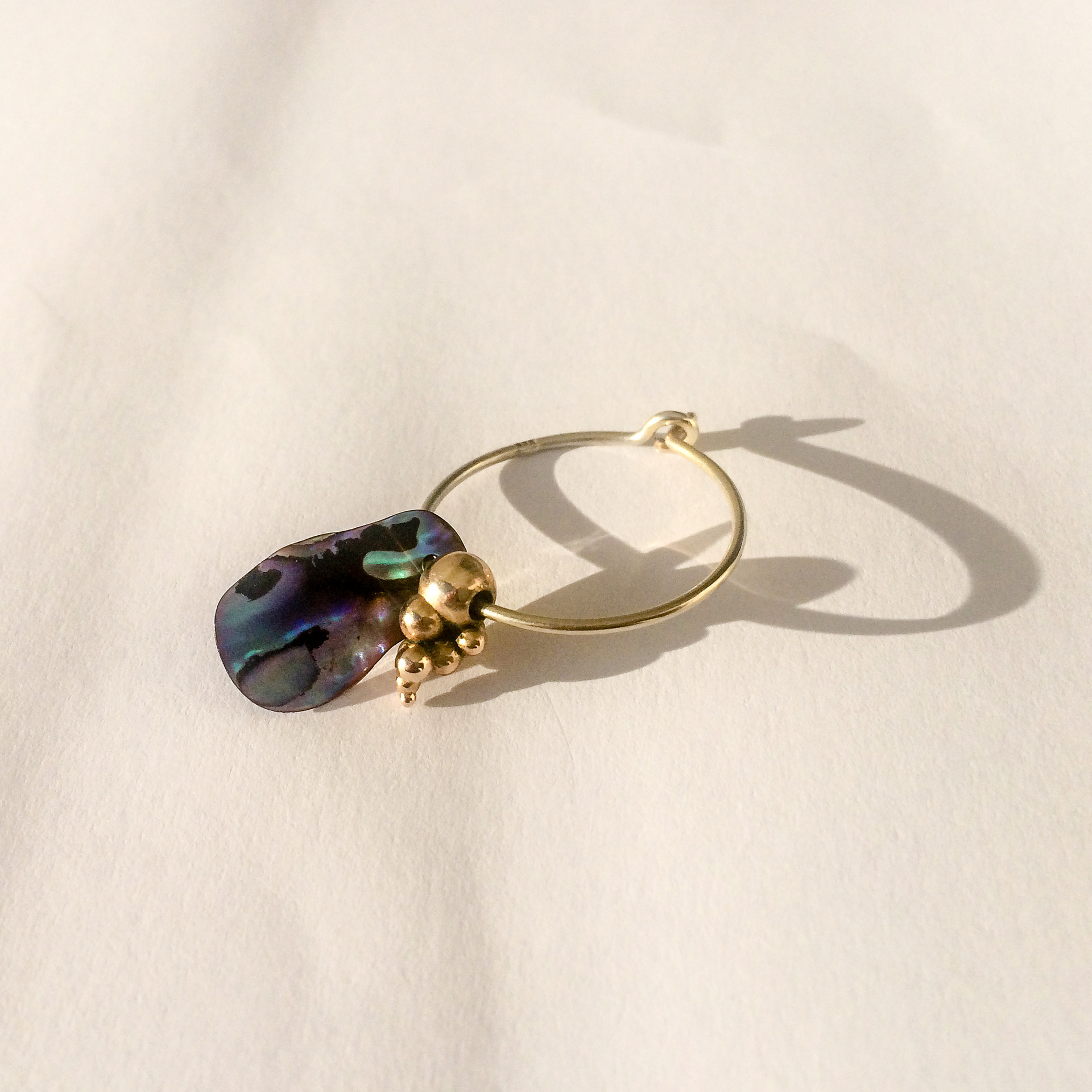 Bubbles bronze and abalone earrings ❤️