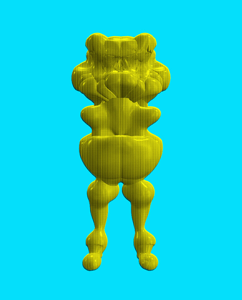 Page from Artists' Book "Sculptural Simulacra", Screen-print on paper, 2024