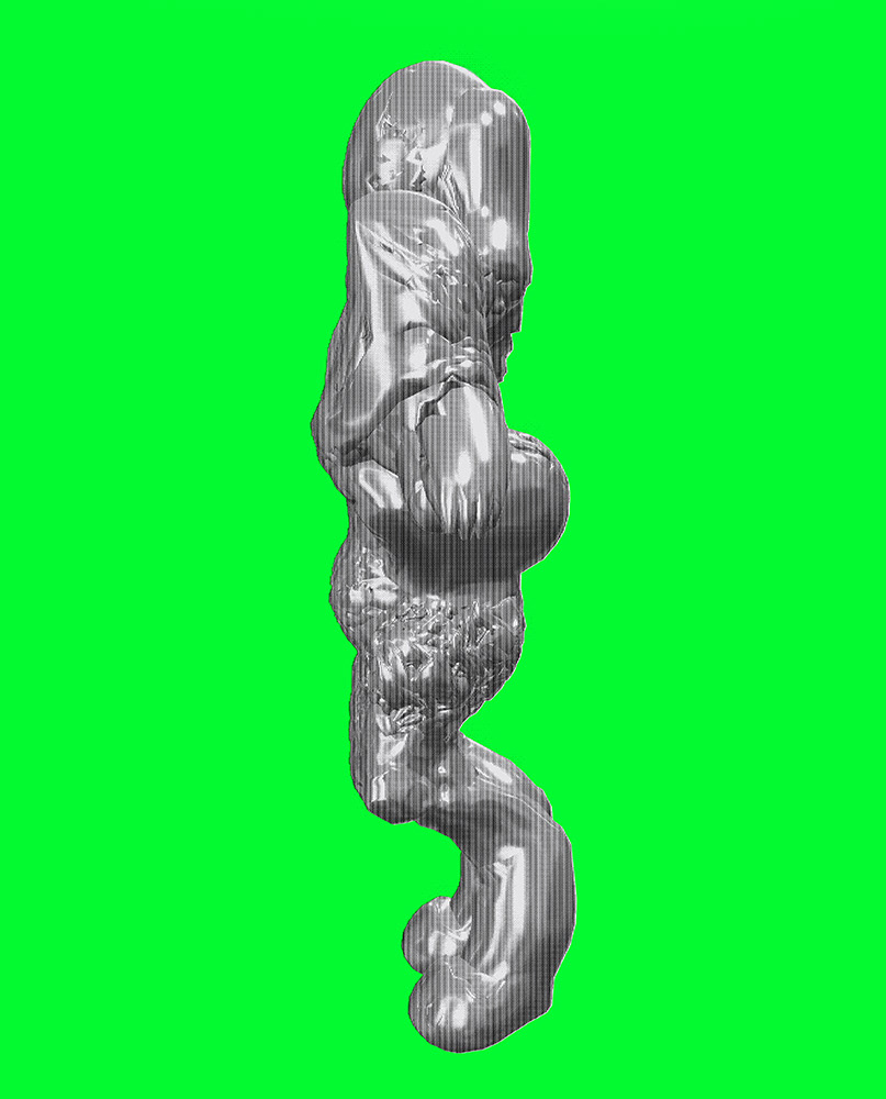 Page from Artists' Book "Sculptural Simulacra", Screen-print on paper, 2024