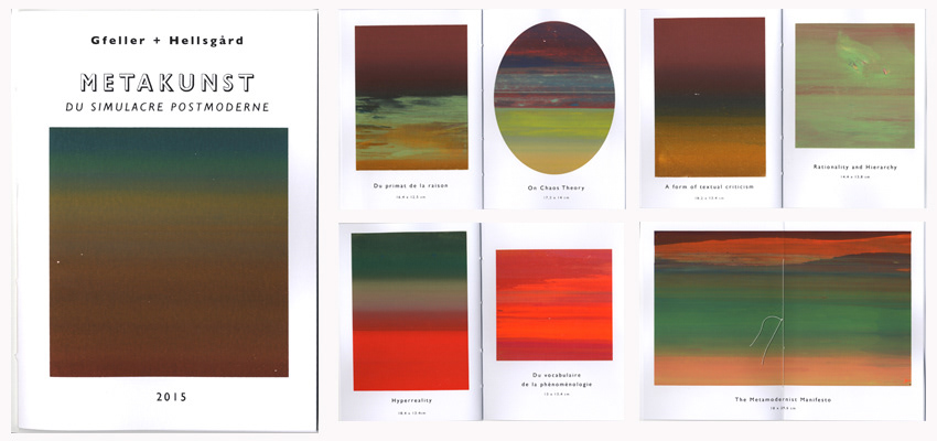 Metakunst, Screen printed on white paper, 16 pages + cover, edition of 80 ex, 23 x 16,5 cm, 2015