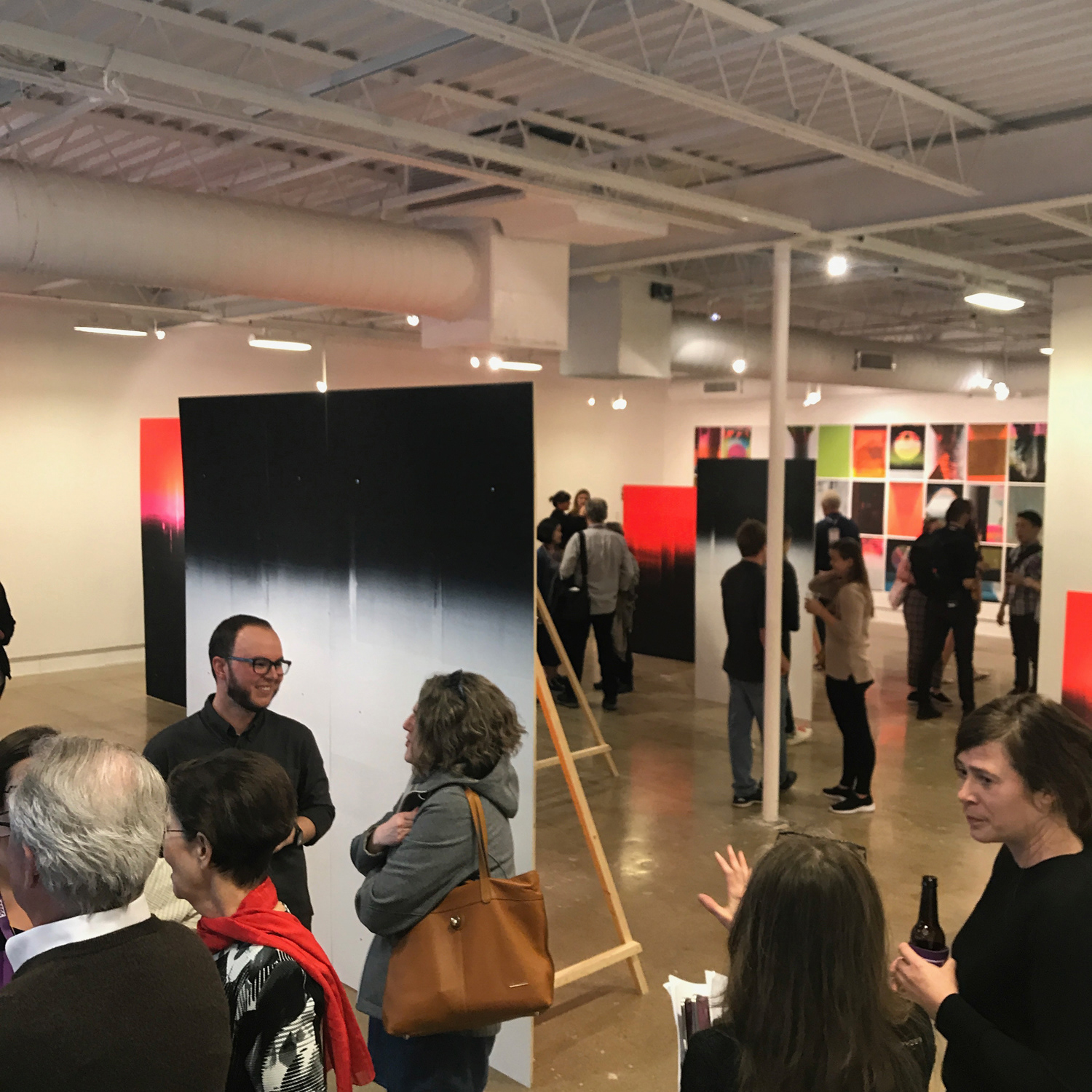 "No no no no I want you to be wide awake and and hear details you've never heard before!", screen-print on plywood, 190 m2, Fort Worth Contemporary Arts, 2019, TX, USA