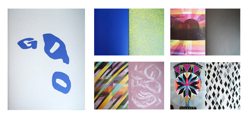 Goo, Screen printed on white and coloured paper, 24 pages + cover, edition of 50 ex, 31,5 x 23,5 cm, 2014