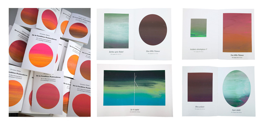 De la Condition Postmoderne, Screen printed on heavy paper, ed. of 60 ex, 22 x 16 cm, 2012