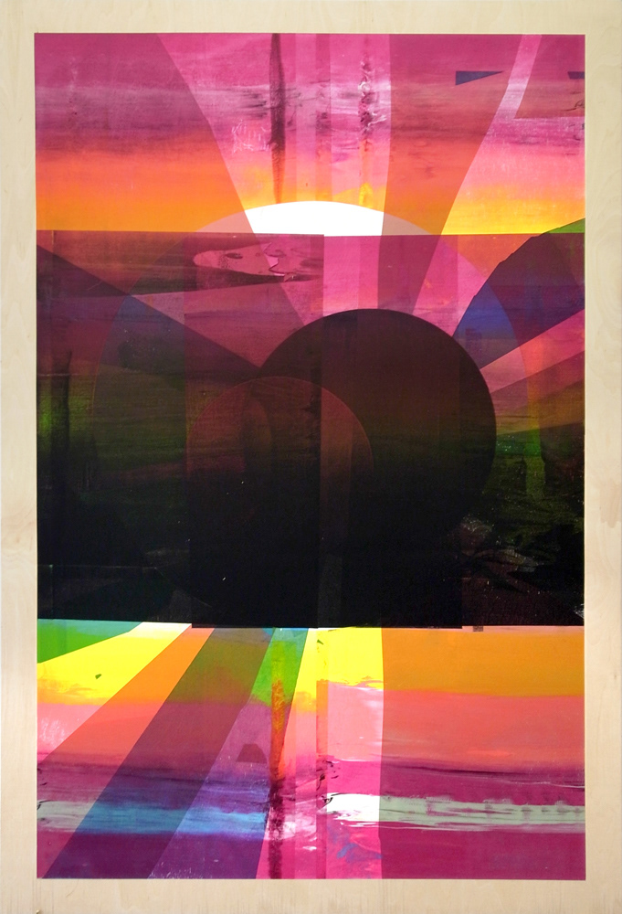 Bad Printing 23, screen-print on wood, 150 x 100 cm, 2014