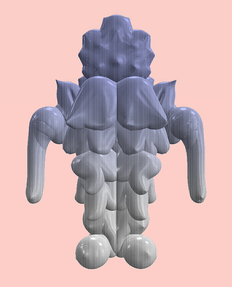 Page from Artists' Book "Sculptural Simulacra", Screen-print on paper, 2024