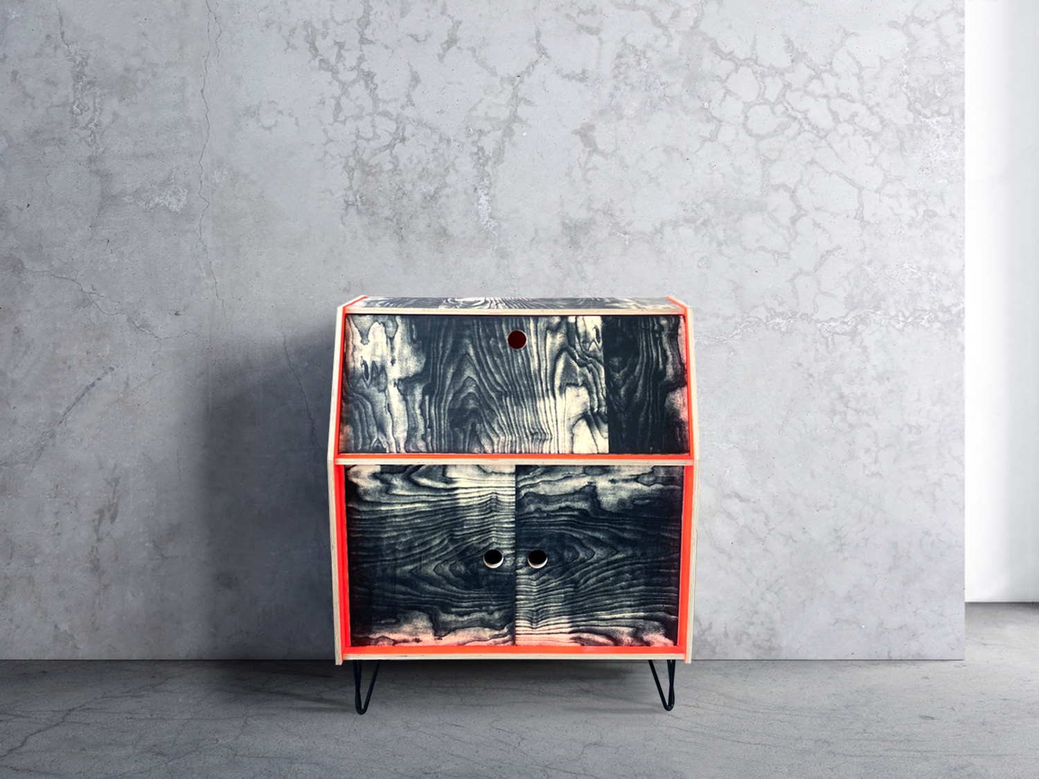 Der Sekretär, 2021, 111 x 95 x 39 cm, screen-print on wood