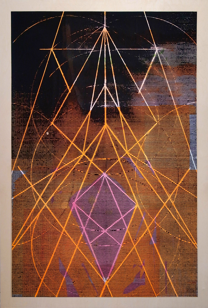 Bad Printing 02, screen-print on wood, 150 x 100 cm, 2013