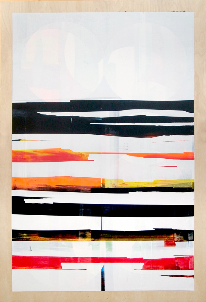 Bad Printing 25, screen-print on wood, 150 x 100 cm, 2014