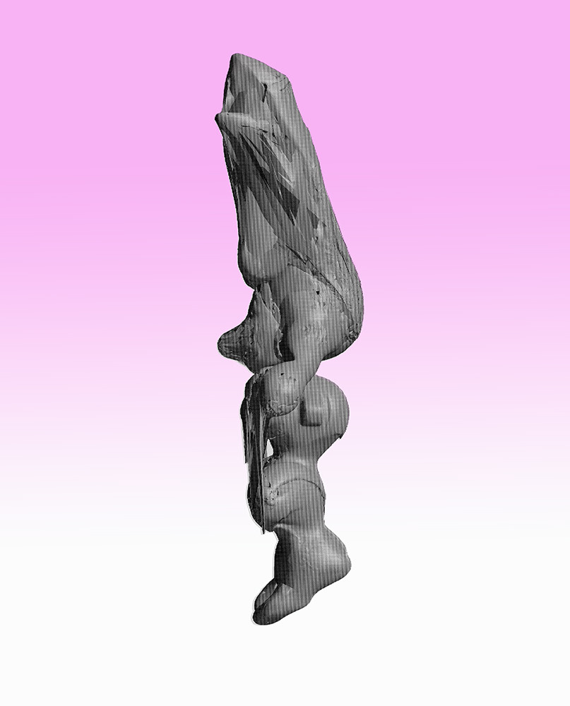 Page from Artists' Book "Sculptural Simulacra", Screen-print on paper, 2024