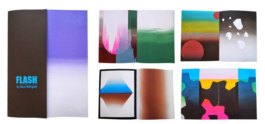 Flash, Screen printed on white paper, 24 pages + cover, edition of 50 ex, 32 x 24 cm, 2014