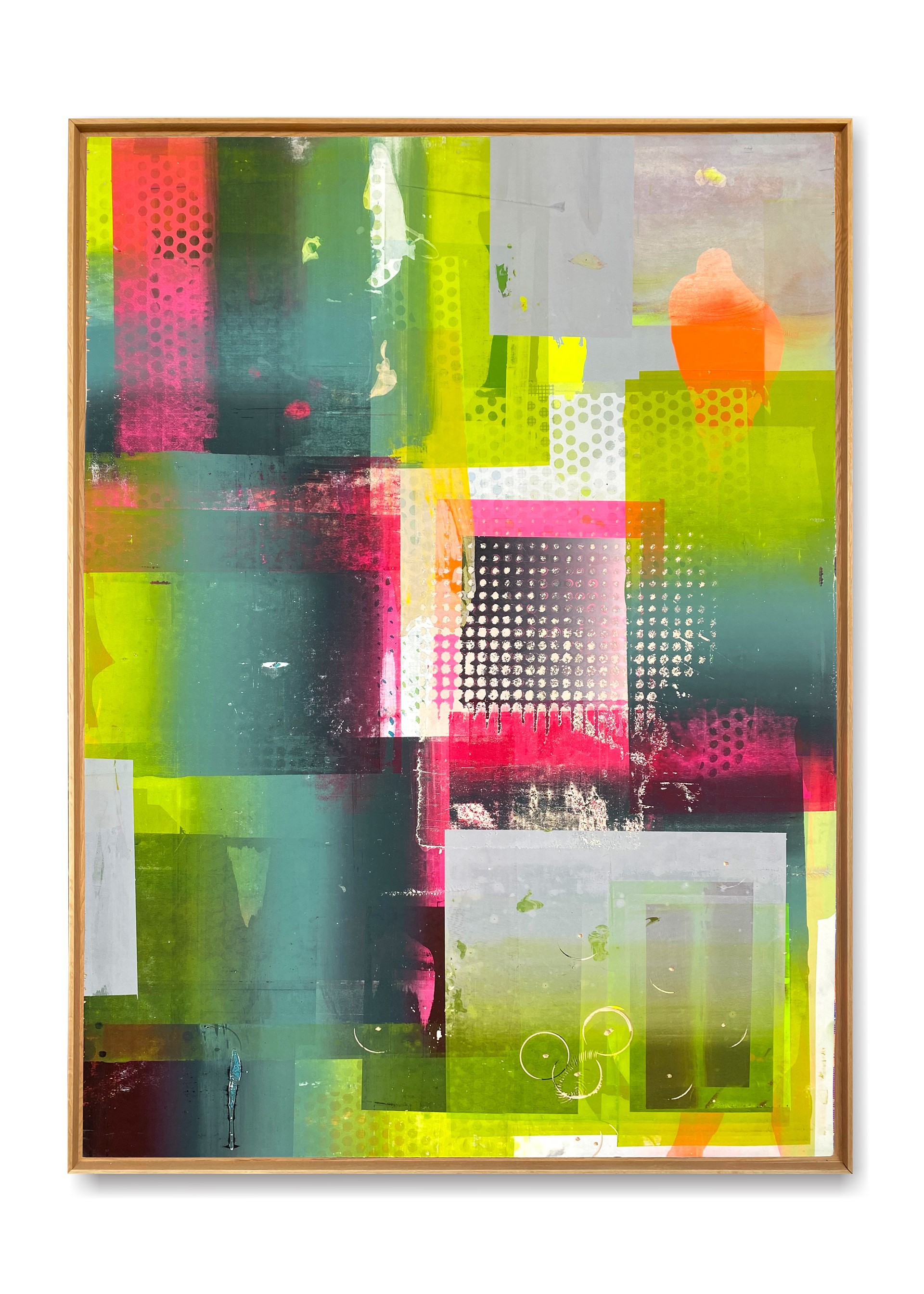 Table 08, screen-print & mixed media on wood, 180 x 134 cm, 2025