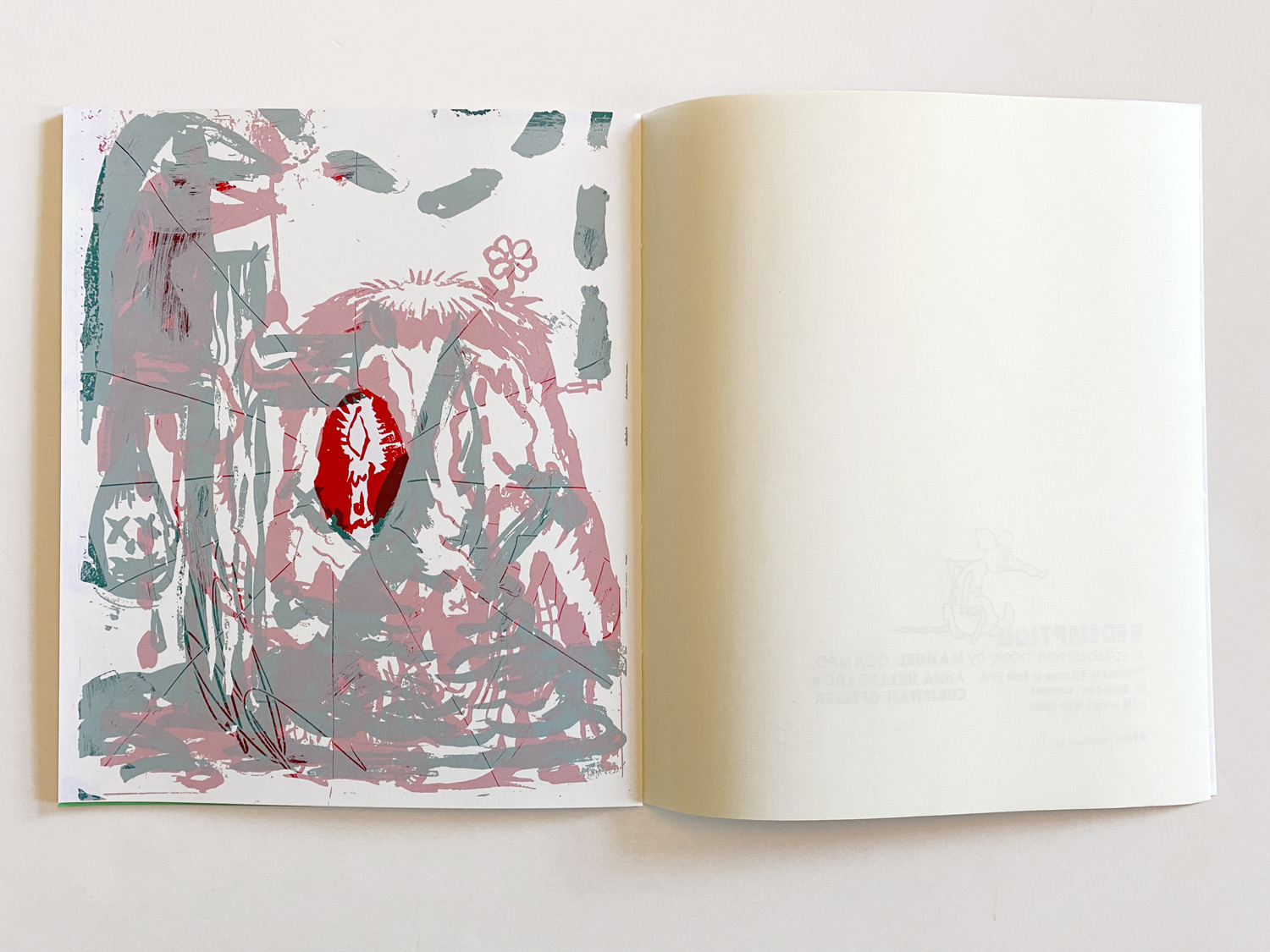 Redemption, collaboration with Manuel Ocampo, screen-printed, 2010, ed. 99ex