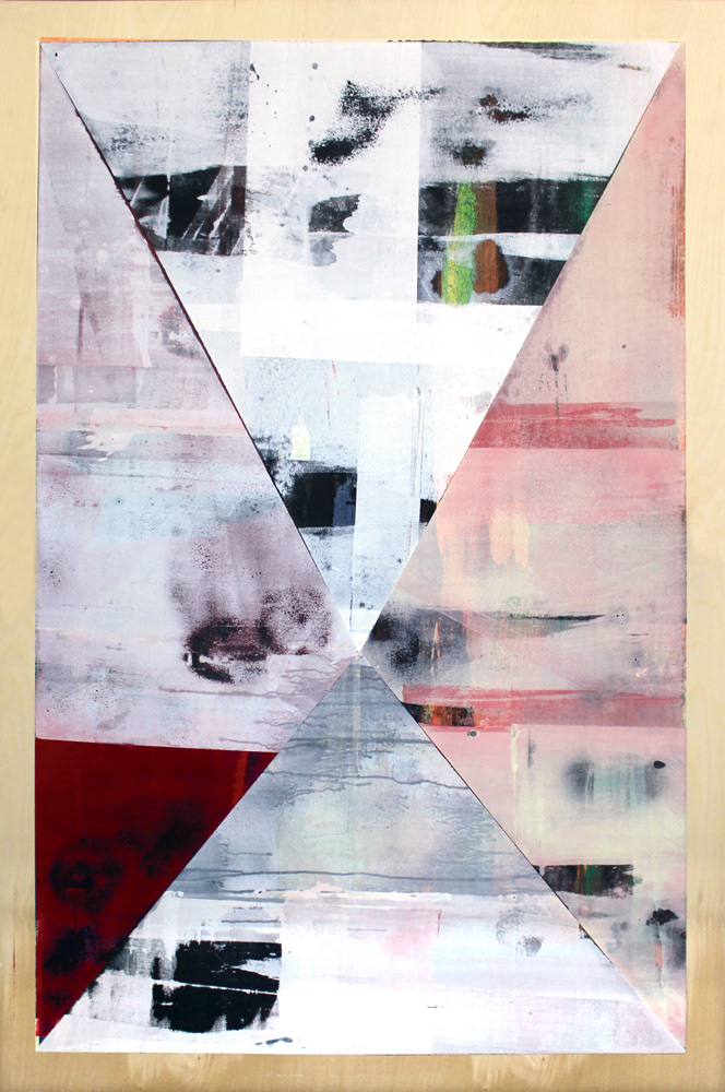 Bad Printing 12, screen-print on wood, 150 x 100 cm, 2013