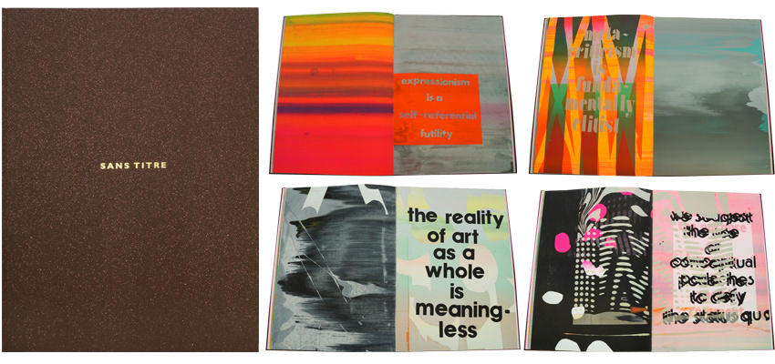 Sans Titre, hard cover with gold embossing, 33 x 46 cm, 32 pages, 2017.