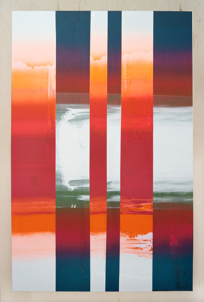 Bad Printing 30, screen-print on wood, 150 x 100 cm, 2014
