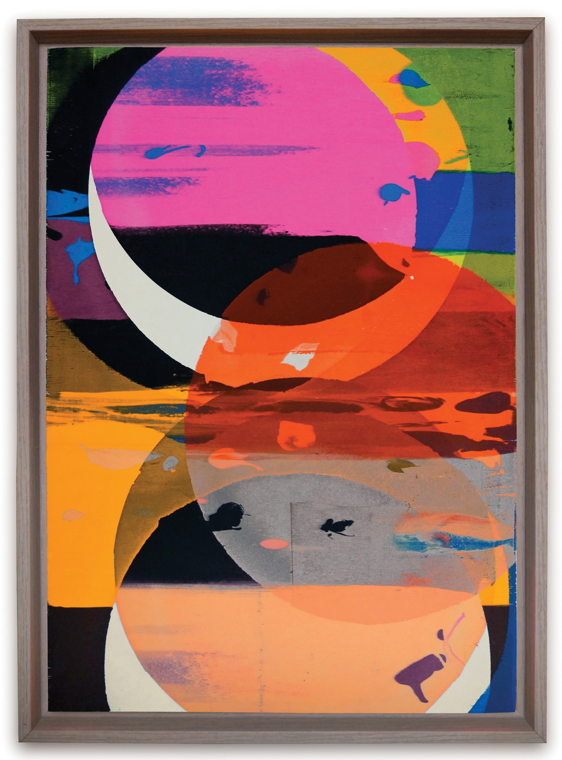 Stalker 17, 2020, screen-print on wood, 39 x 54 cm