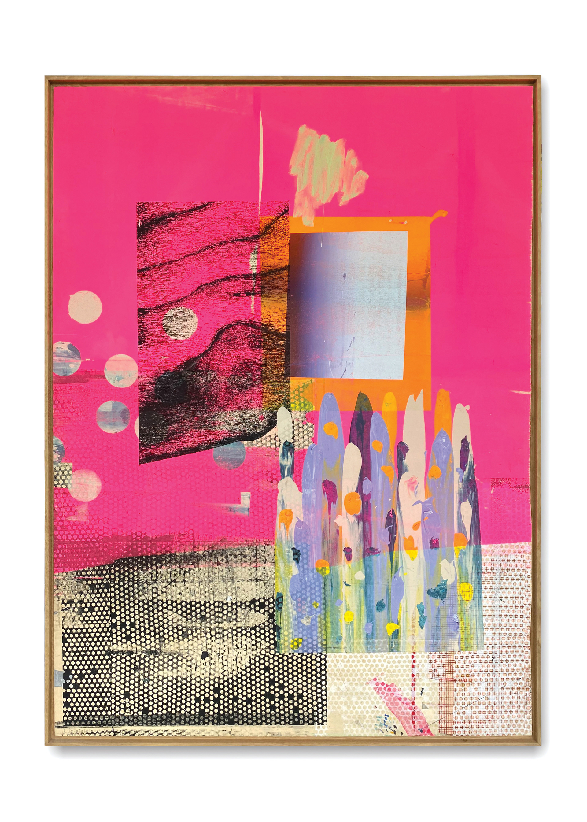 Table 01, screen-print & mixed media on wood,  180 x 134 cm, 2018