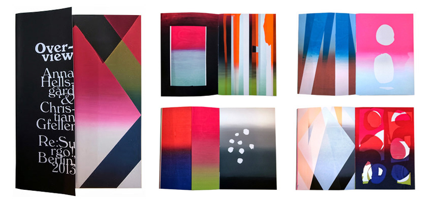 Overview, Screen printed on white paperboard, 24 pages + cover, edition of 50 ex, 32 x 23 cm, 2013