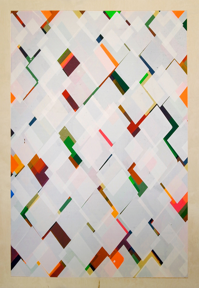 Bad Printing 08, screen-print on wood, 150 x 100 cm, 2013