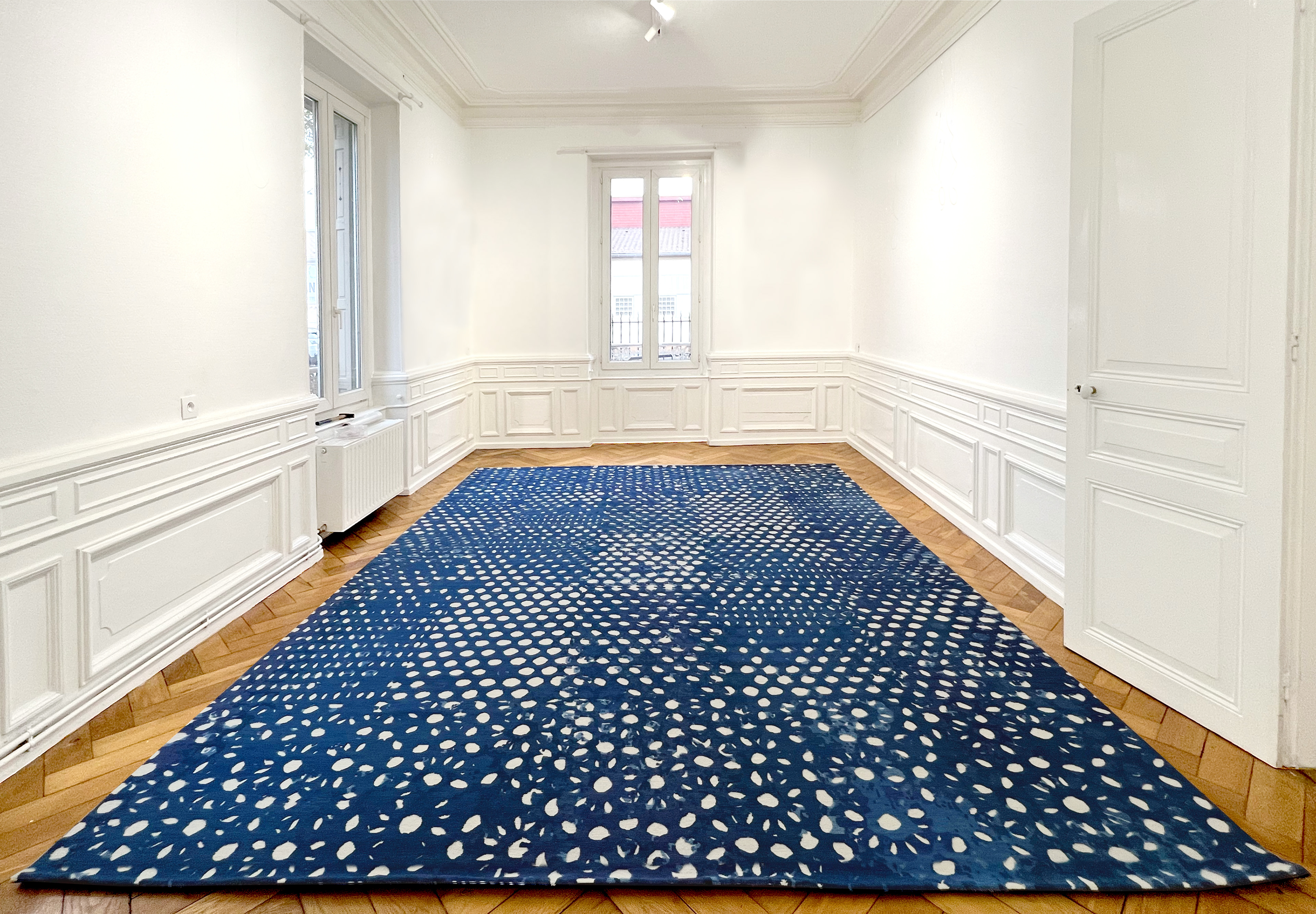 Mosaïque de Velour, ed. of 3, hand-knottet in Nepal, 400 x 300 m, 2022