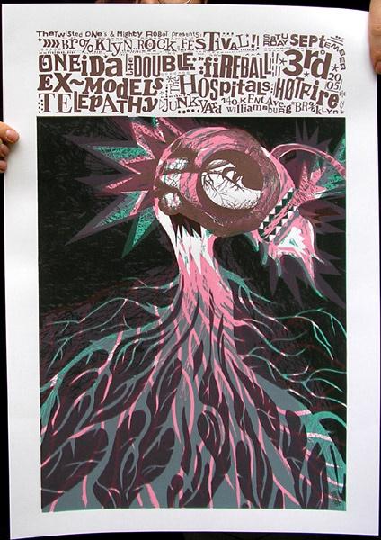 Concert poster for Junkyard Fest in NY 2004