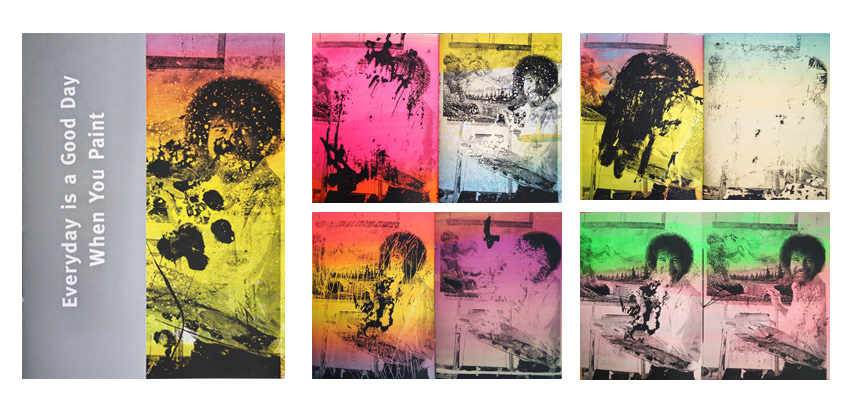 Everyday is a good day when you paint, Screen printed on heavy white paper, edition of 40 unique zine, 16 pages, 16 x 22 cm, 2014