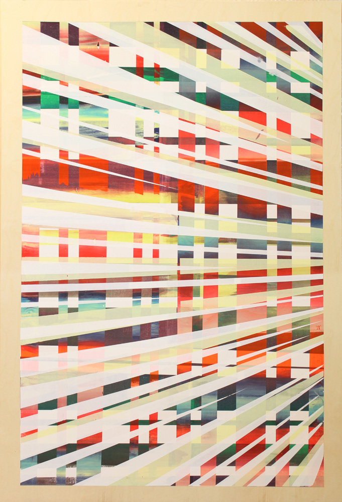Bad Printing 10, screen-print on wood, 150 x 100 cm, 2013