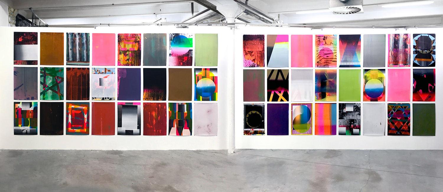 W.O.P, screen-print on paper, 9 x 2,5 m, Friche la Belle de Mai, Marseille, France, 2019