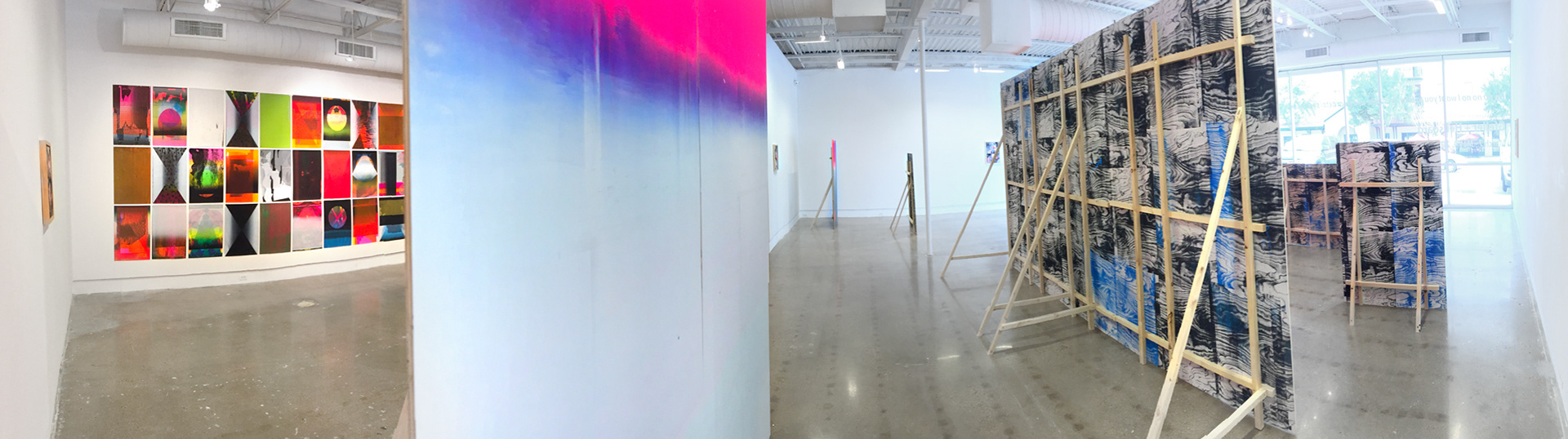 "No no no no I want you to be wide awake and and hear details you've never heard before!", screen-print on plywood, 190 m2, Fort Worth Contemporary Arts, 2019, TX, USA