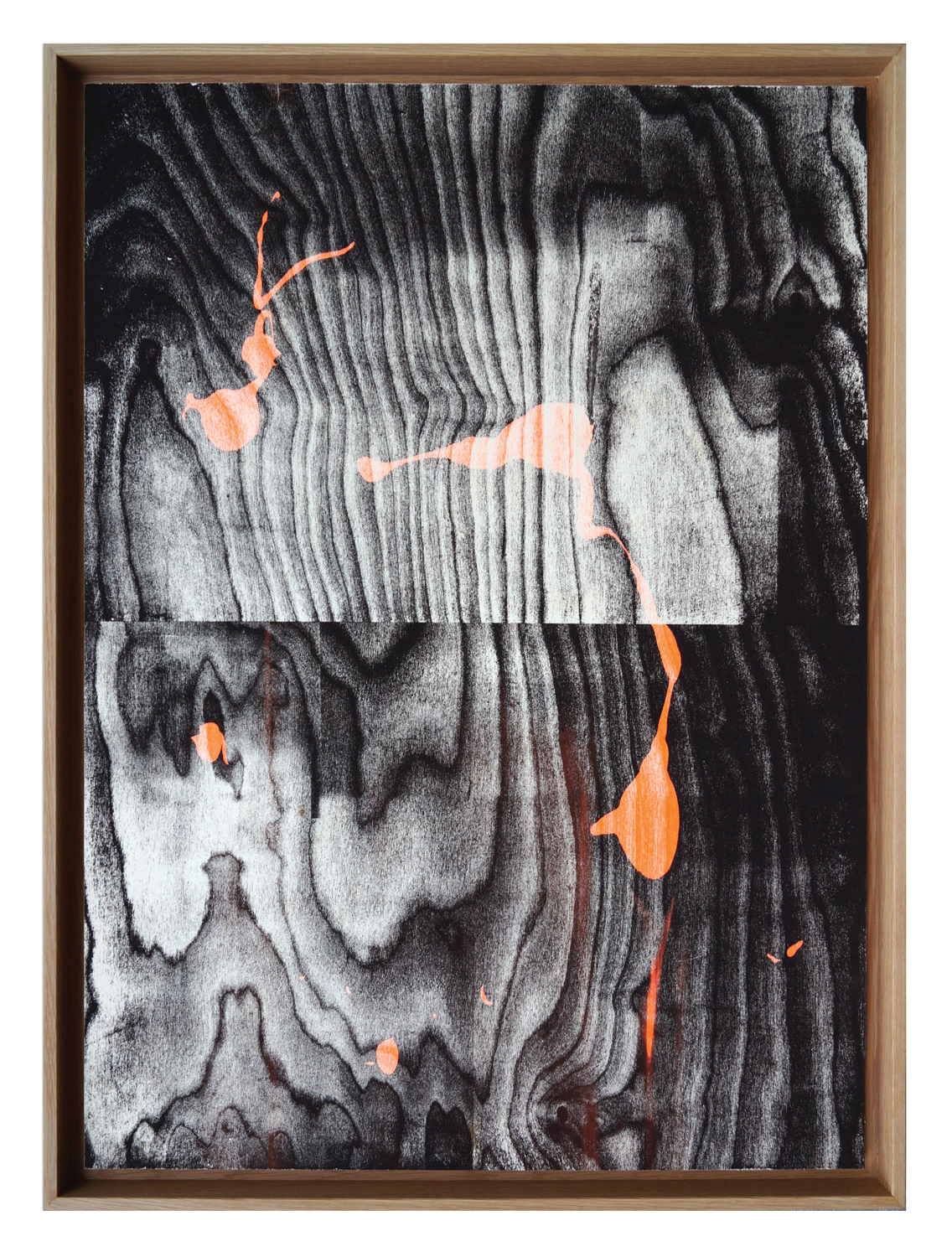 Psychic TV, screen-print on wood
