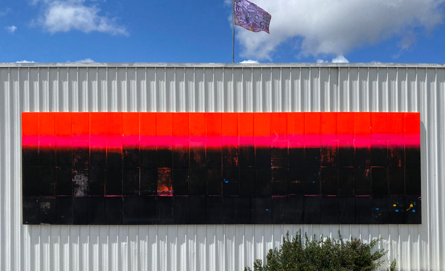 "Honor thy Error" 2021, 1240 x 320 cm, screen-print on wood, exhibition DESPERANTO at Frabrique Pola, Bordeaux - France