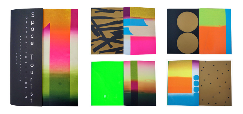 Space Tourist, Screen printed on white and colourd paper, 24 pages + cover, edition of 25 ex, 34 x 24 cm, 2014