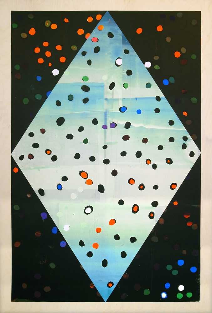 Bad Printing 11, screen-print on wood, 150 x 100 cm, 2013