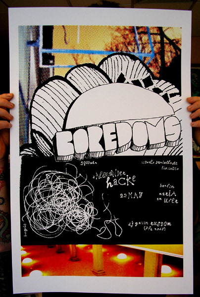 Boredoms concert poster for Berlib