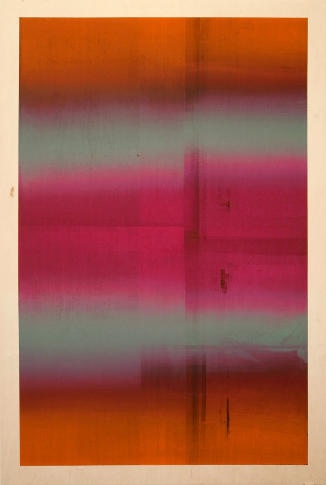 Bad Printing 19, screen-print on wood, 150 x 100 cm, 2013