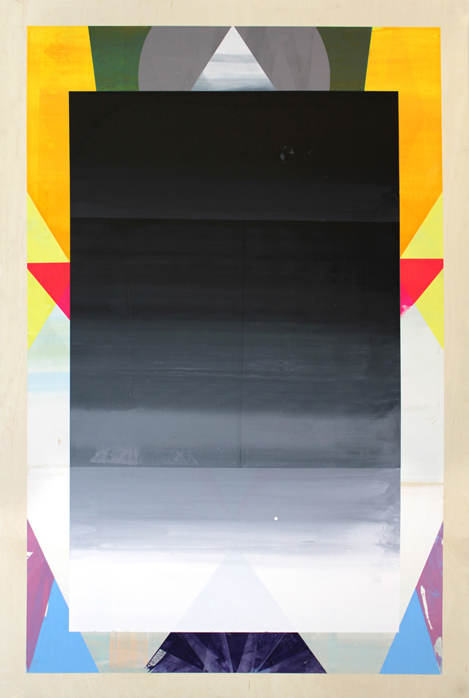 Bad Printing 20, screen-print on wood, 150 x 100 cm, 2013